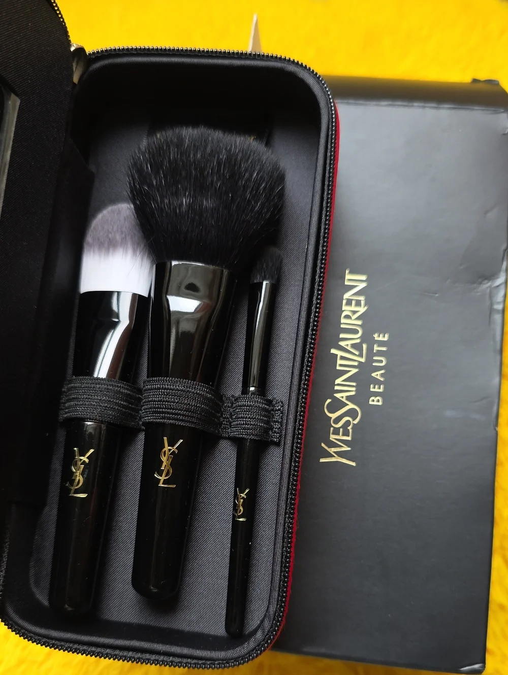 Yves Saint Laurent Black and Gold Brush Trio